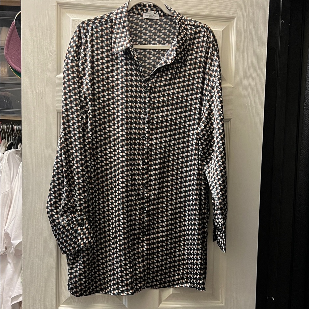 Carolina Belle Black and White Patterned Shirt